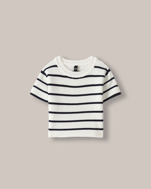 Crop Top De Punto Rayas